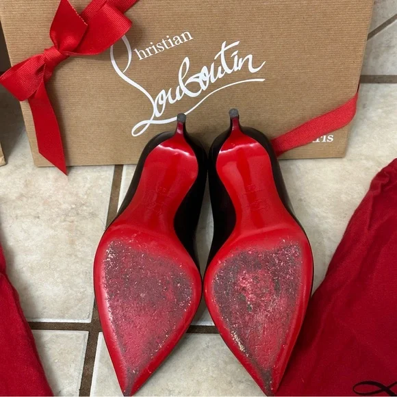 Christian Louboutin Corneille 85mm Nappa Black Size 35 - Picture 7 of 15